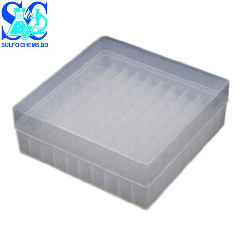 Plastic Cryovial Tube Box 100 Wells